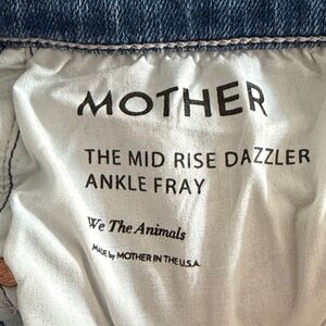 MOTHER Blue Mid Rise Dazzler Jeans